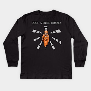 2001 - A Space Odyssey Illustration with Title Kids Long Sleeve T-Shirt